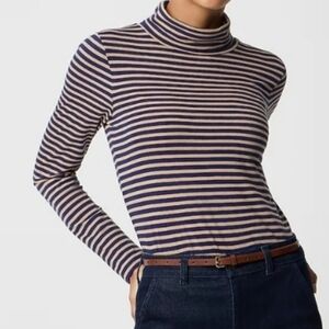 Jcrew Striped tissue turtleneck Size S